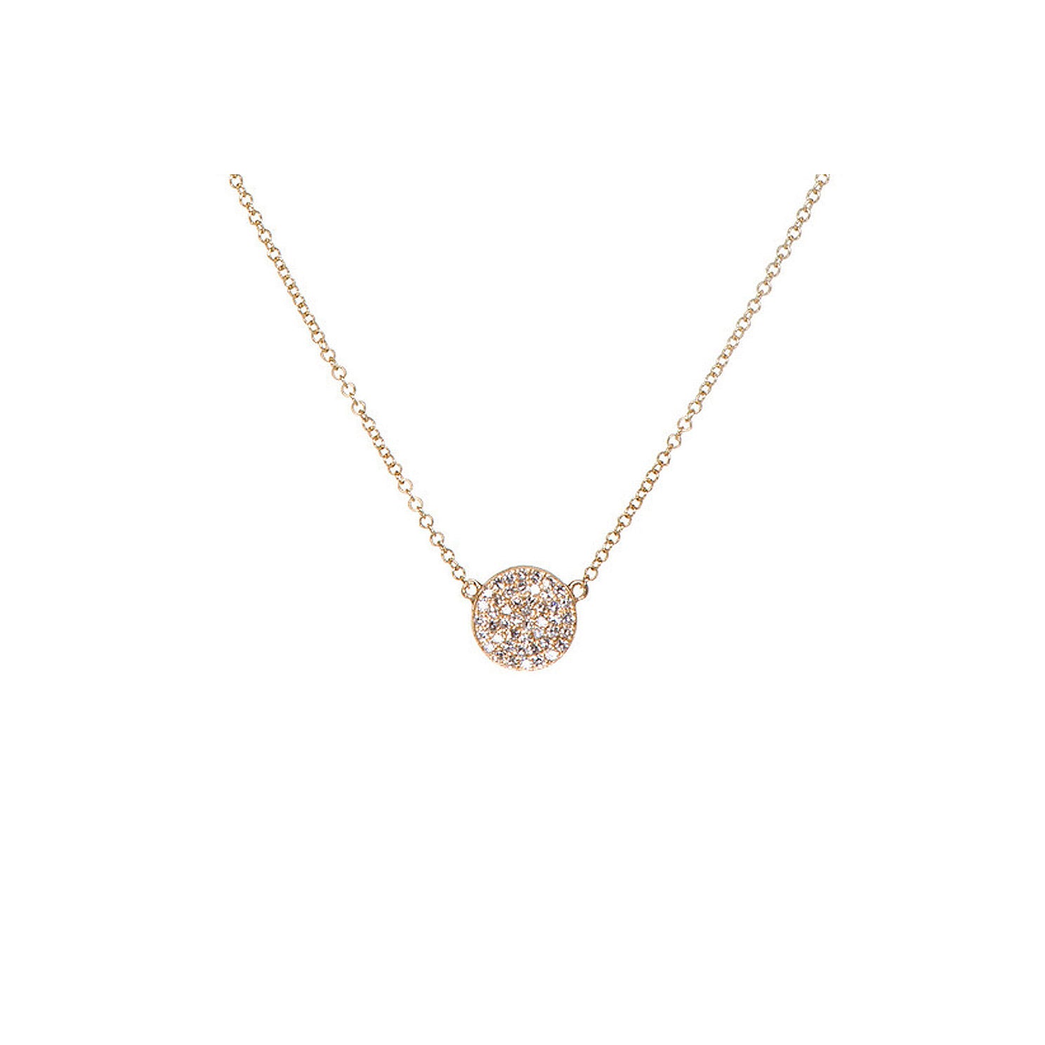 Ef Collection 14kt yellow gold mini diamond bar necklace