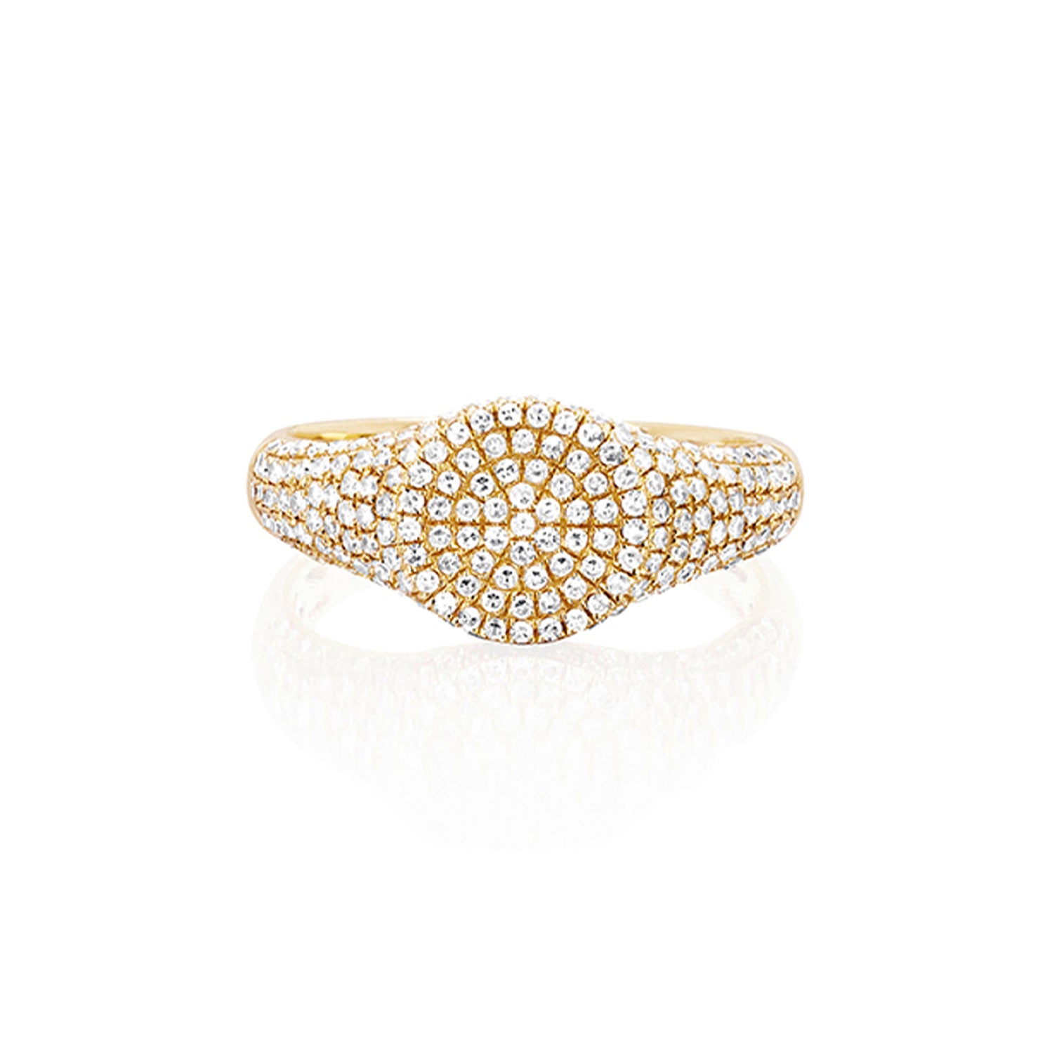 Diamond Signet Ring in 14k yellow gold