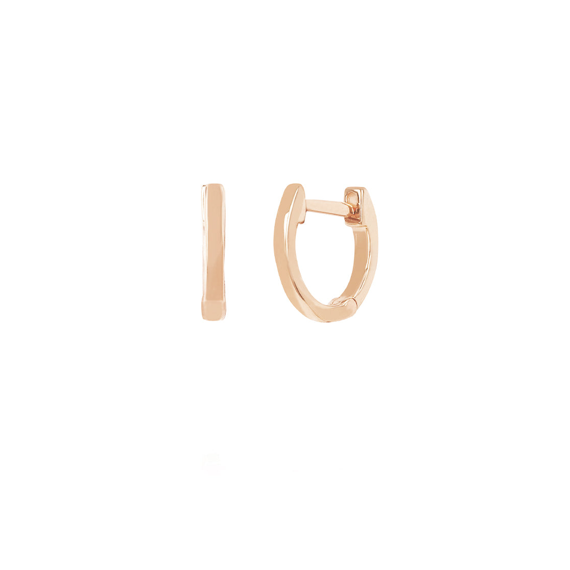 Gold Mini Huggie Earrings | 14k Solid Gold | EF Collection — EF Collection®