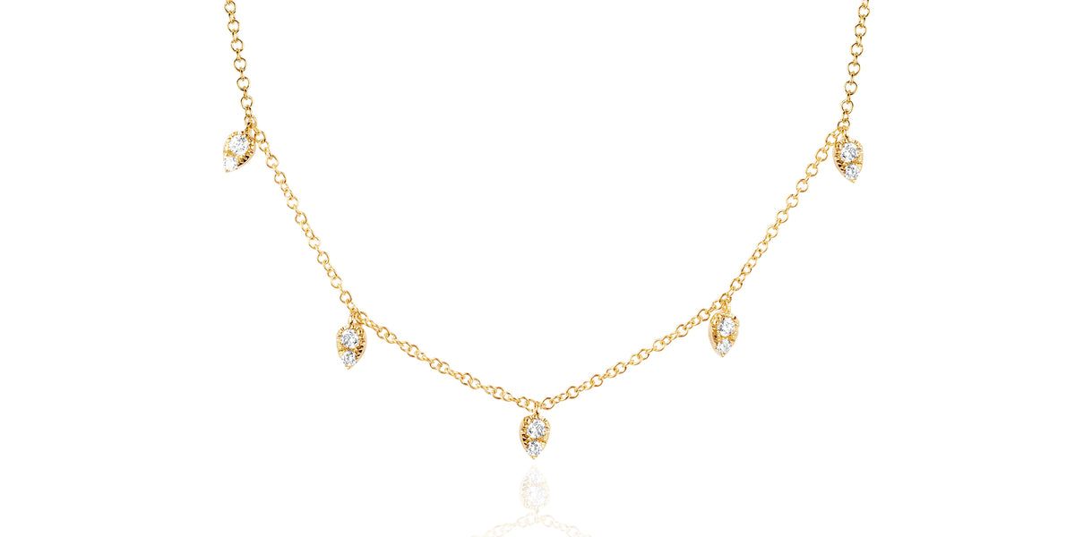 Layers Rose Gold Teardrop Necklace | Petals Boutique