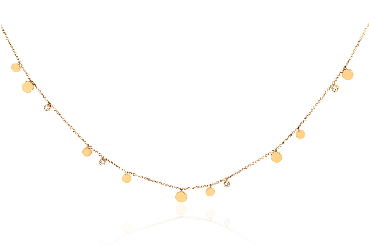 Gold & Diamond Confetti Necklace — EF Collection®