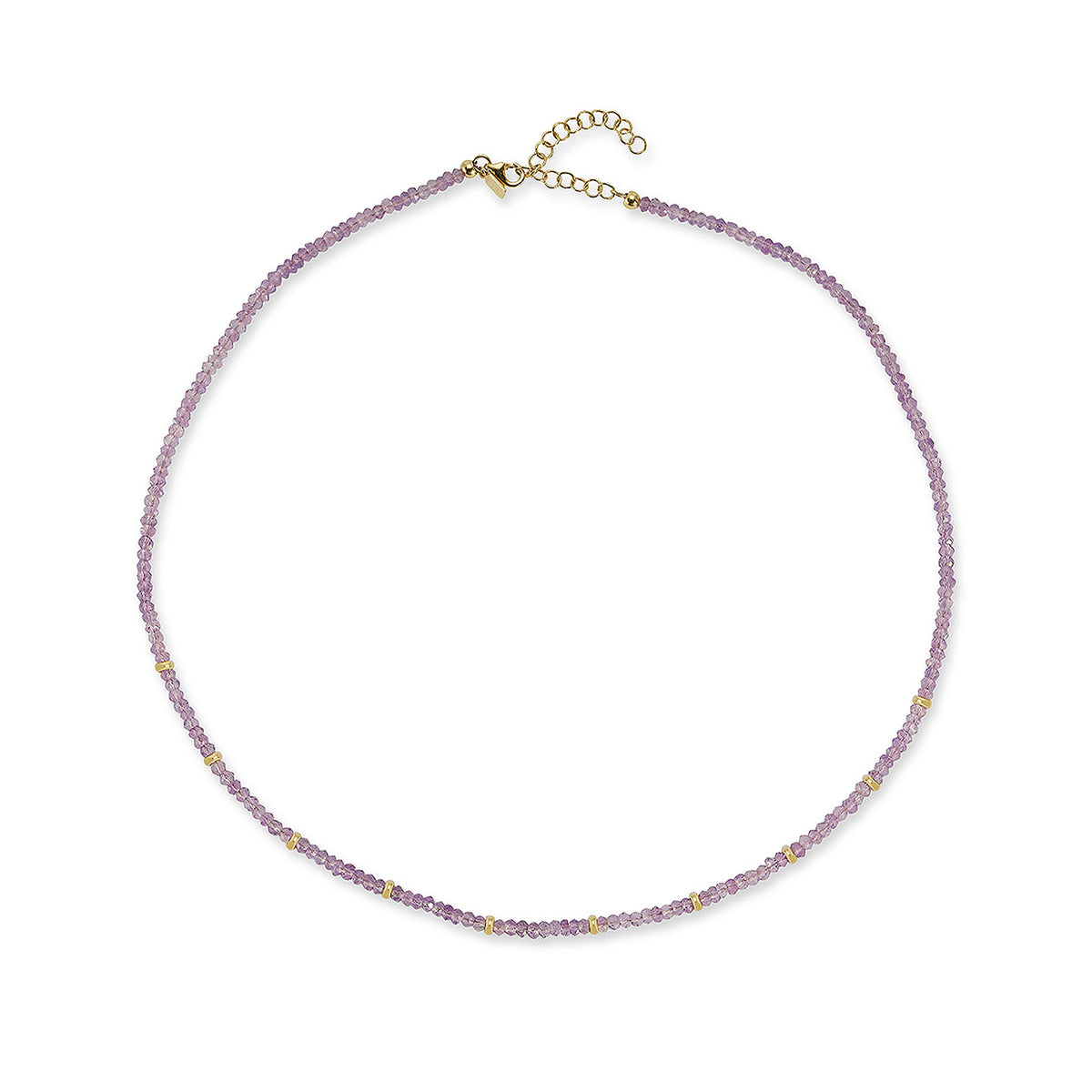 Birthstone Bead Necklace In Amethyst — EF Collection®