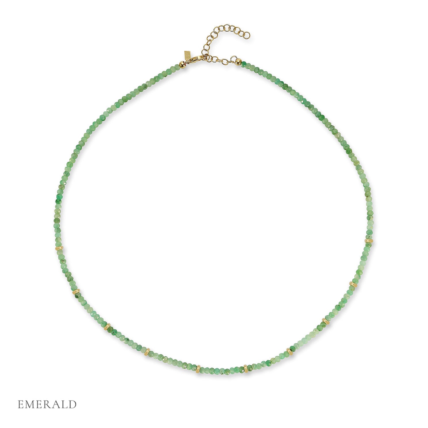 Birthstone Bead Necklace In Emerald — EF Collection®