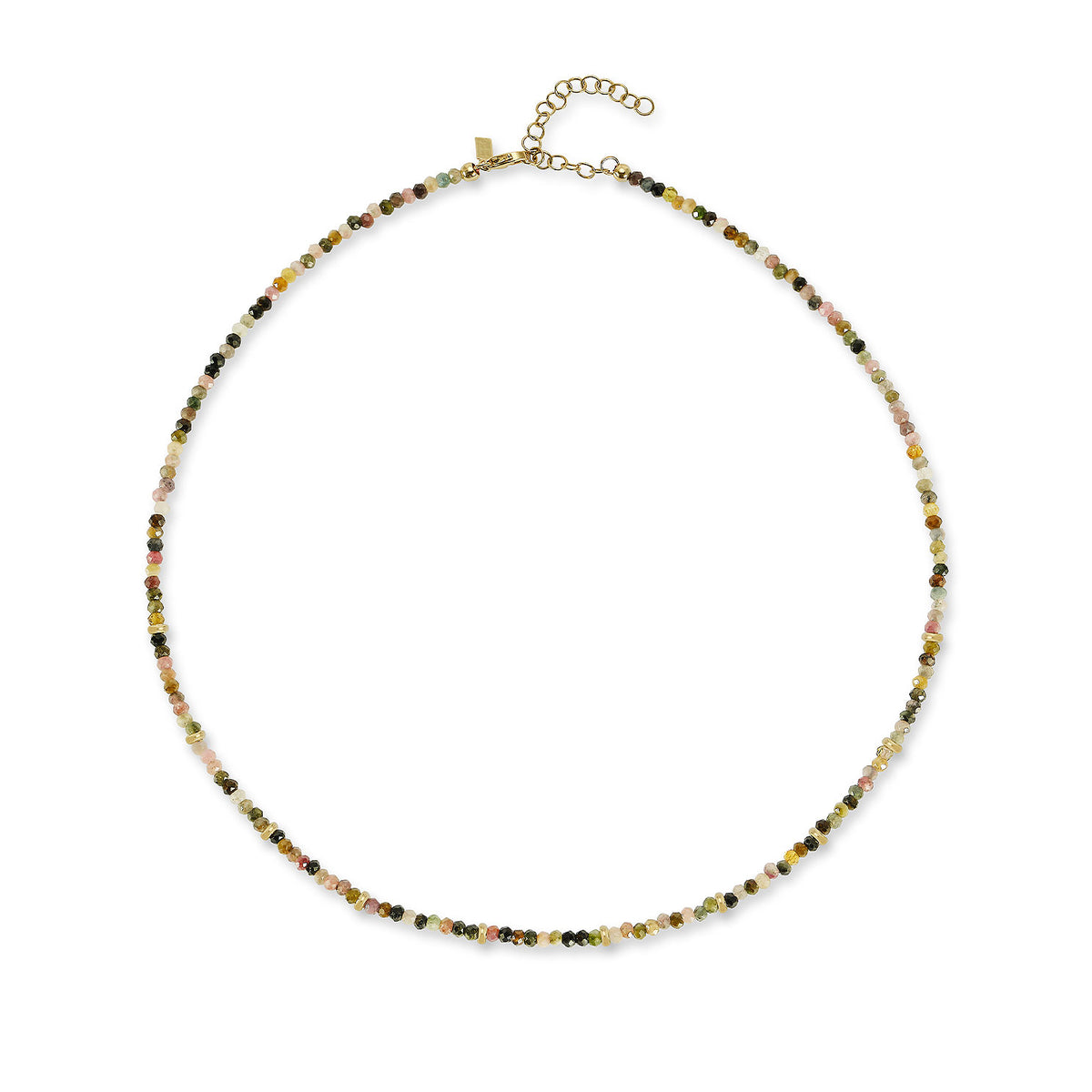 Birthstone Bead Necklace In Tourmaline | 14k Gold | EF Collection — EF ...