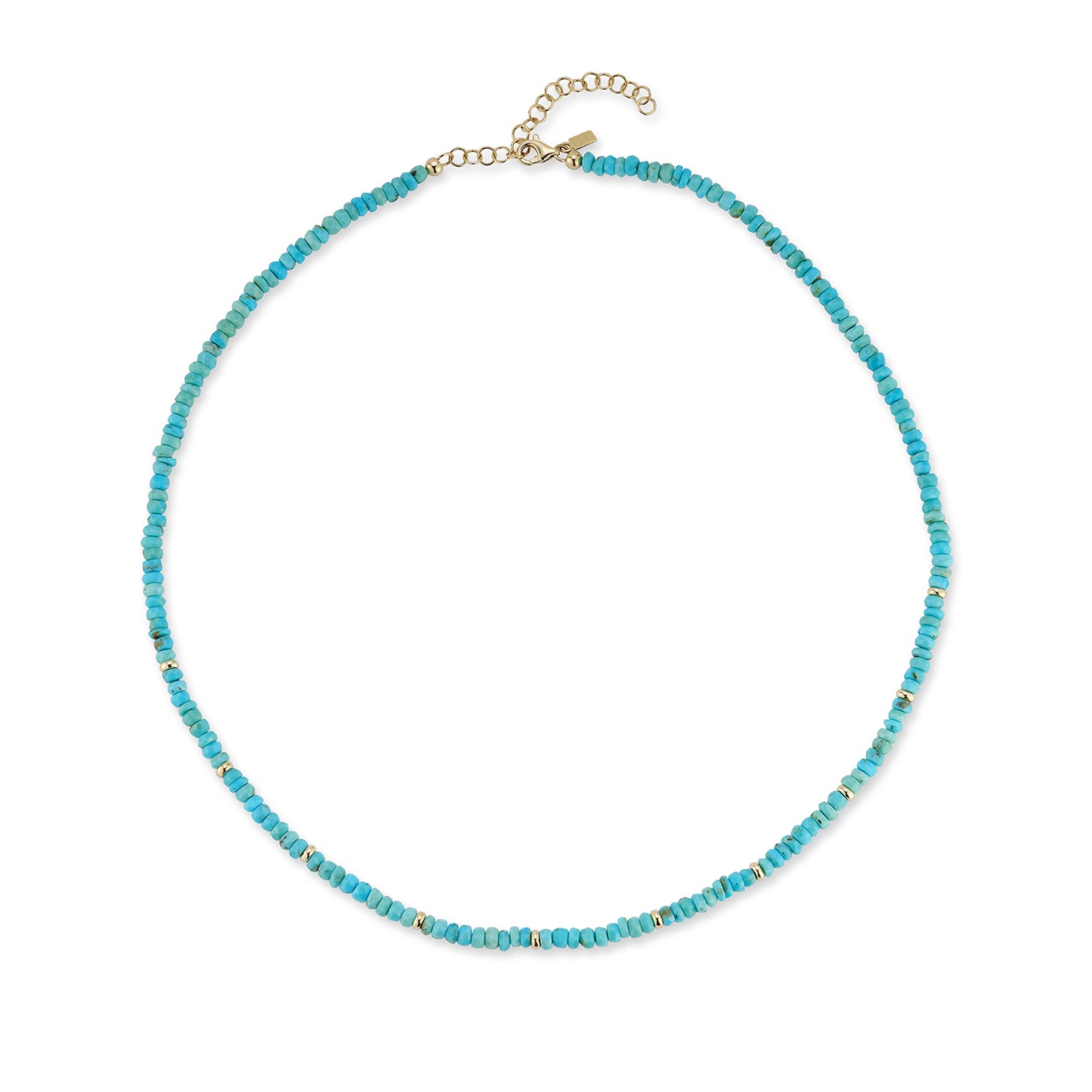 Birthstone Bead Necklace In Turquoise | 14k Gold | EF Collection — EF ...