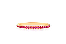 Ruby Eternity Stack Ring | 14k Yellow or Rose Gold | EF Collection — EF ...