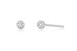 Disco Ball Stud Earring in 14k white gold