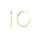 Diamond & Gold Hoop Earrings in 14k yellow gold